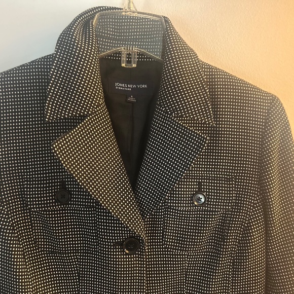 Navy and White check Women's Jones Signature Jacket Sz. 8 - Picture 6 of 6